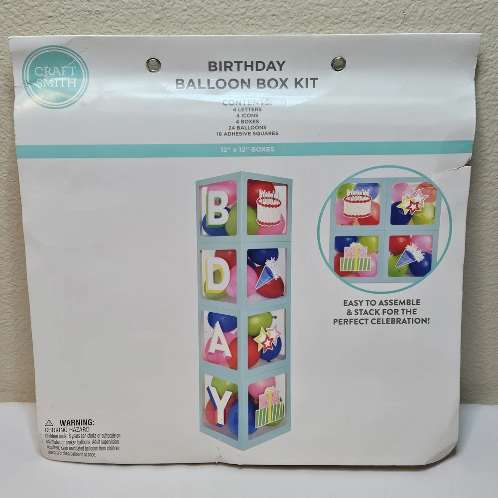 Birthday Balloon Box Kit NEW